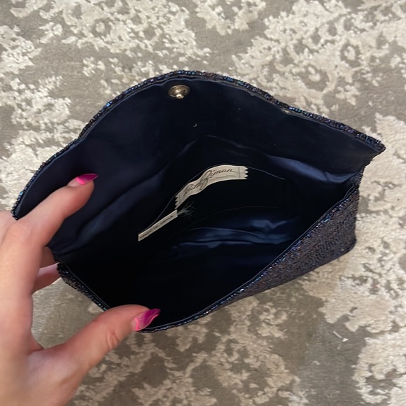 Vintage Navy Blue Clutch - Picture 7 of 8